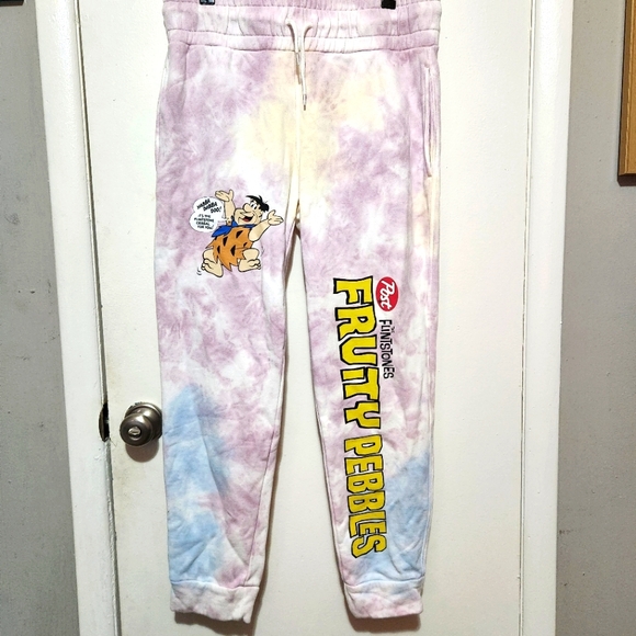 Fruity Pebbles x Cakeworthy Tie-Dye Jogger Sweatpants PJ Pants XL - Picture 1 of 5